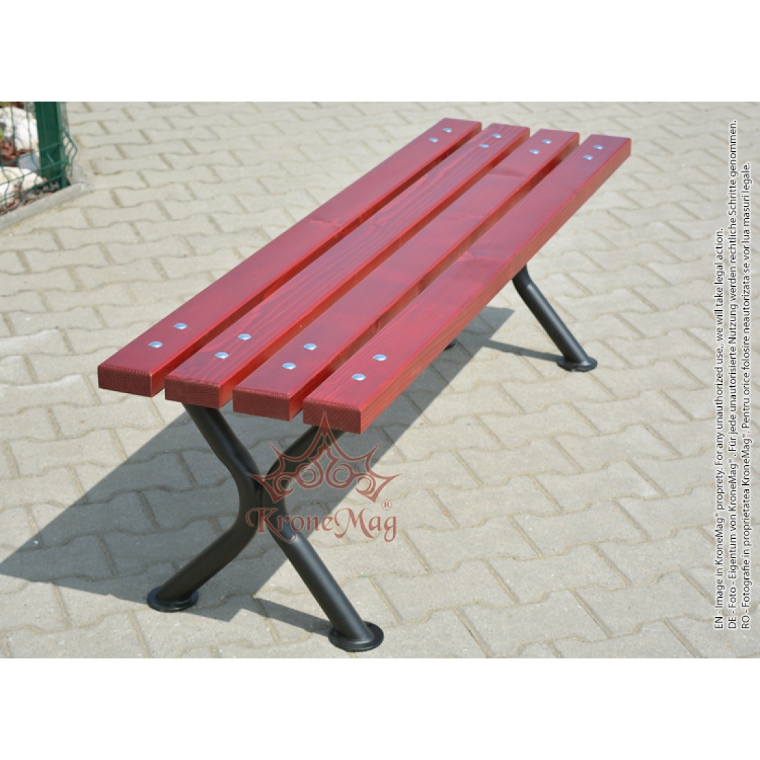 Parkbänke, Sitzbänke ohne Rückenlehne aus Metall UTAH :: KroneMag